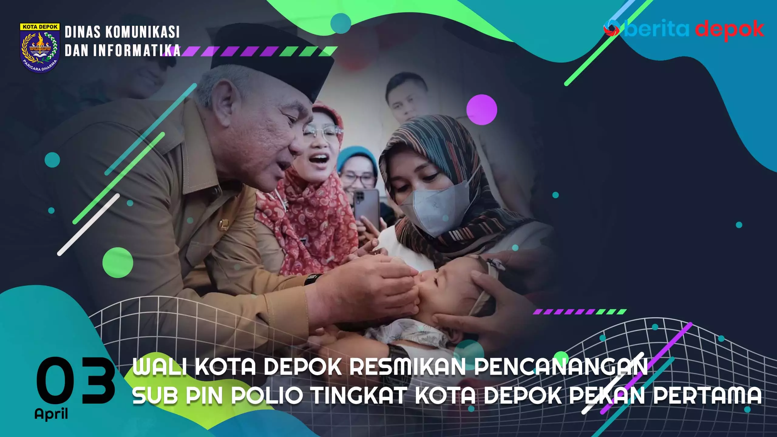 Video: Wali Kota Depok Resmikan Pencanangan Sub PIN Polio Tingkat Kota di Kecamatan Cilodong