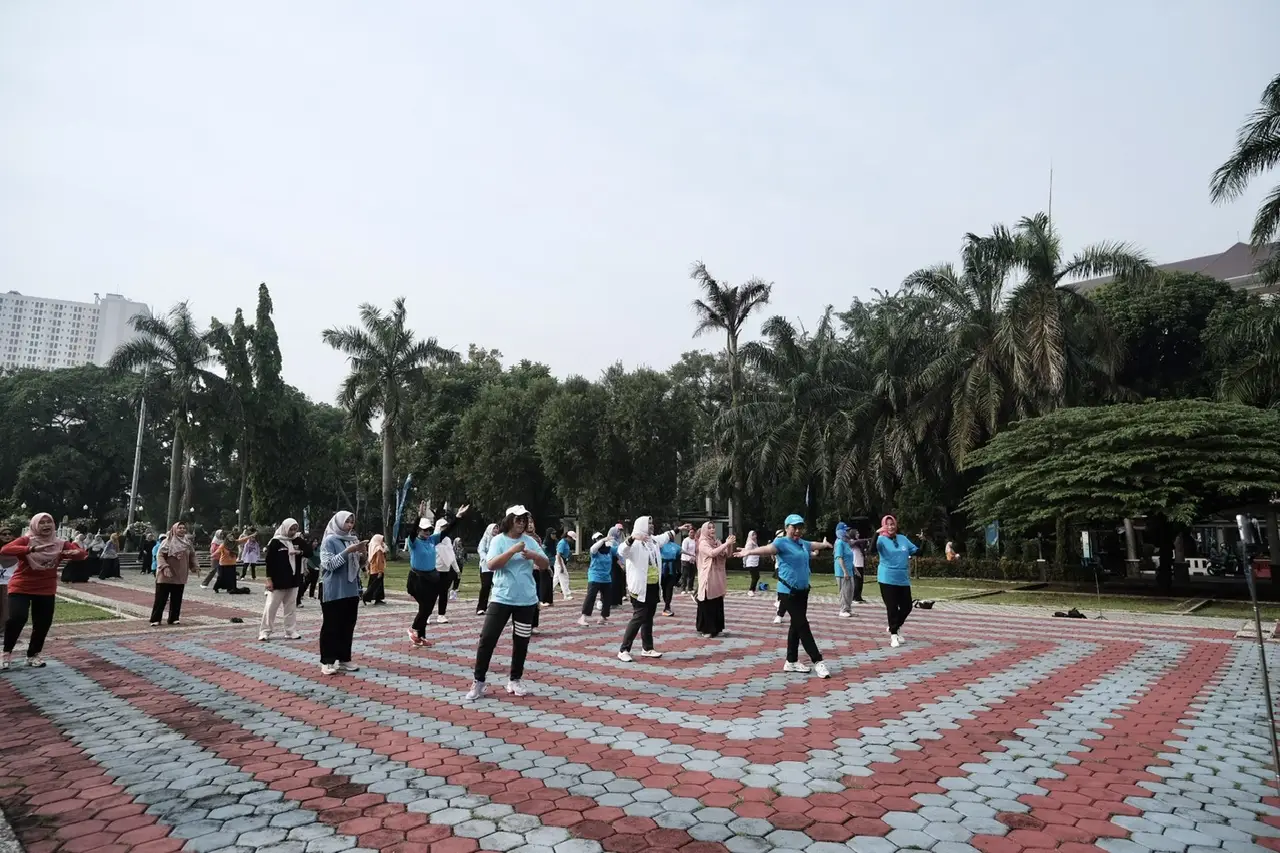Puluhan ASN Pemkot Depok Ikuti Senam Langkah Dansa
