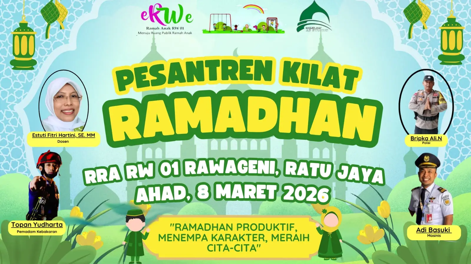 Isi Ramadan dengan Pesantren Kilat, RW 01  Bangun Karakter Positif Anak