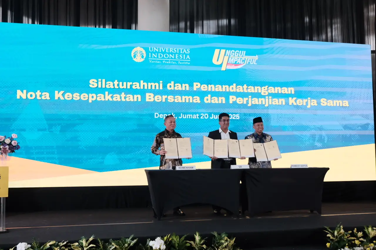 Kolaborasi Pemkot Depok dan UI, Wali Kota dan Rektor Lakukan Penandatanganan Kerjasama