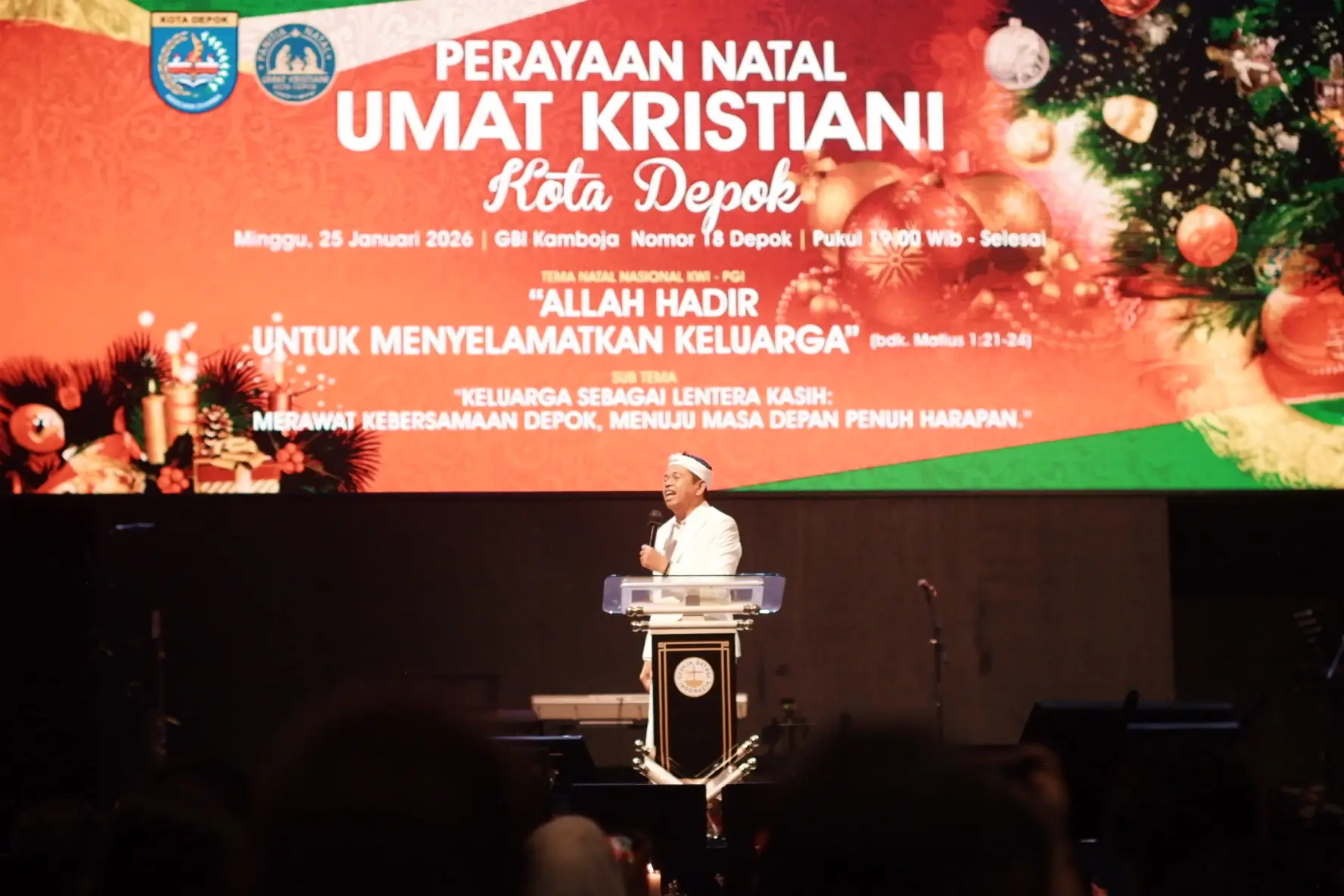 KDM Hadiri Perayaan Natal Umat Kristiani Kota Depok
