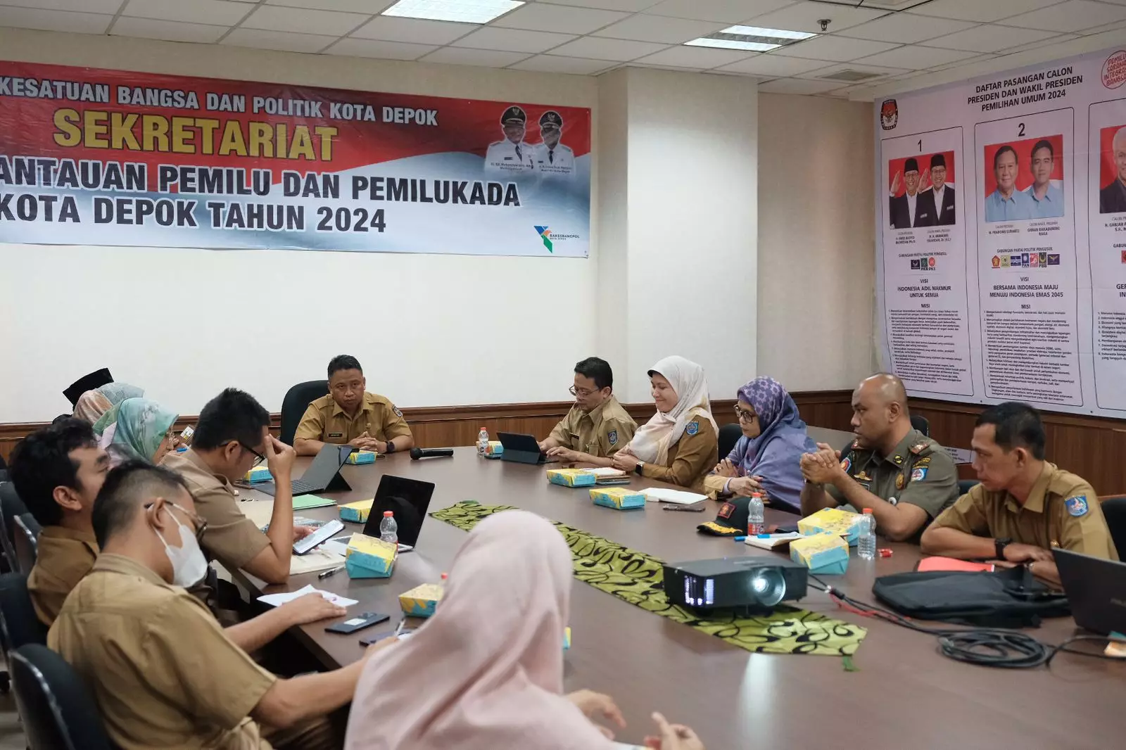 Pastikan Berjalan Lancar, Sekda Depok Pimpin Rakor Desk Pemilu