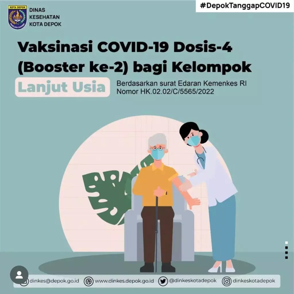 Pemkot Depok Sediakan Vaksinasi Covid-19 Booster Kedua Bagi Lansia
