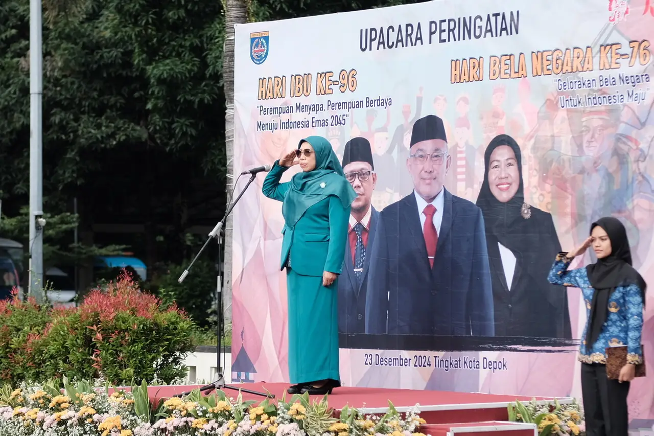 Bunda Elly Farida Jadi Inspektur Upacara Peringatan Hari Ibu Ke-96 Tingkat Kota Depok