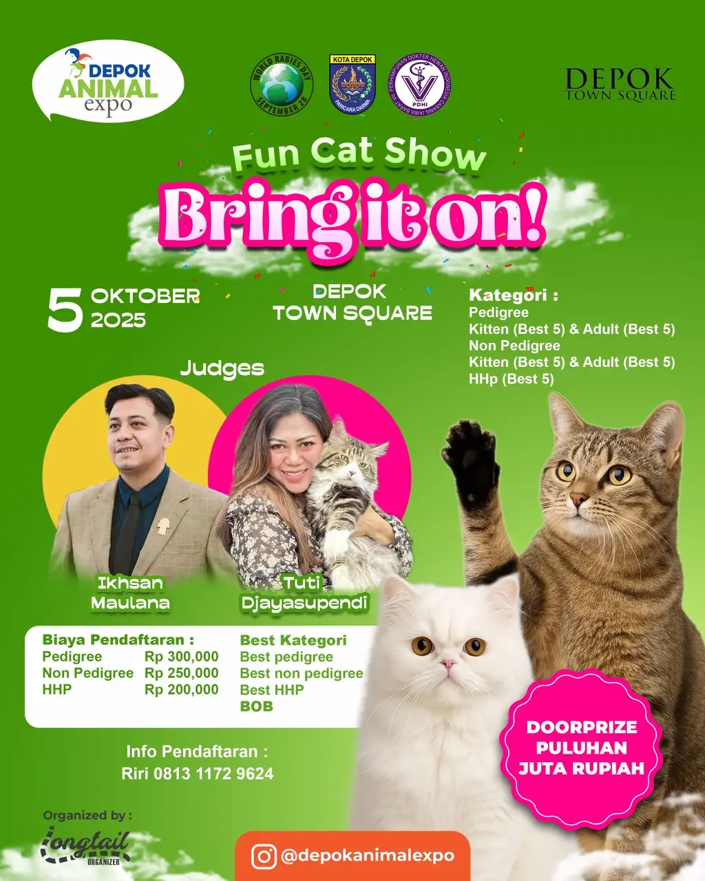 Pecinta Hewan Wajib Kumpul! Depok Animal Expo 2025 Hadir Pekan Ini