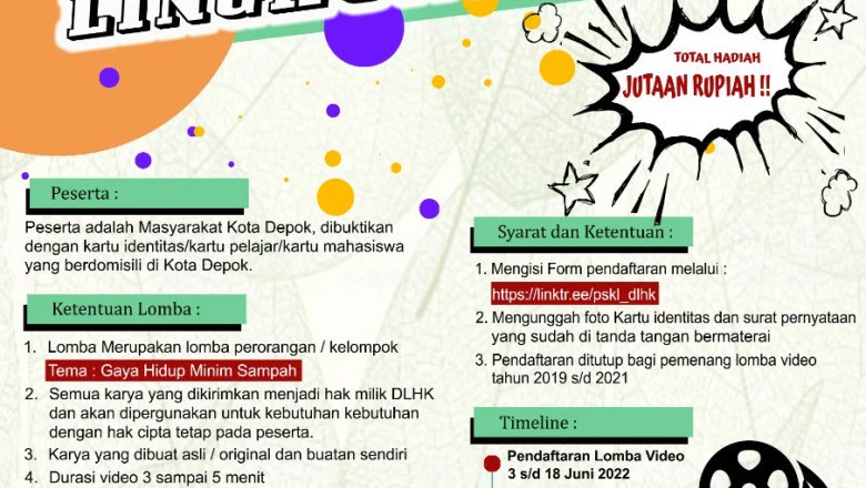 DLHK Kembali Gelar Lomba Video Lingkungan, Pendaftaran Sampai 18 Juni