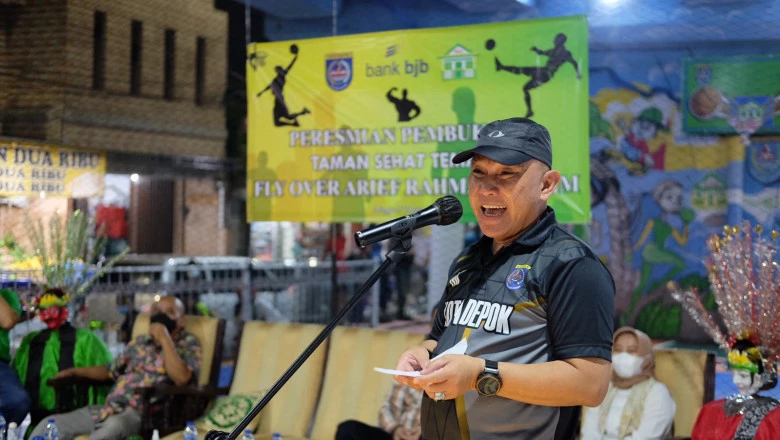 Wali Kota Depok Resmikan Taman Sehat Tematik Di Bawah Fly Over ARH