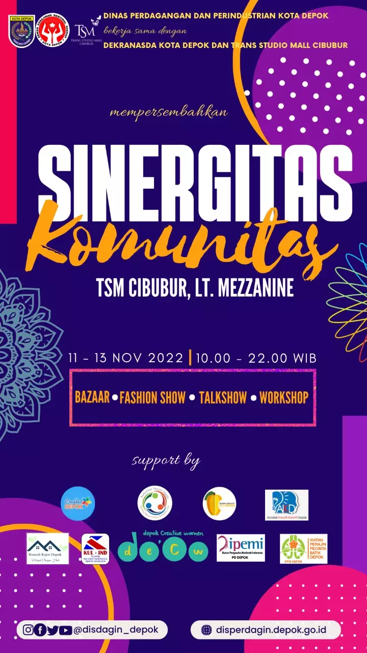 Disperdagin Tampilkan Kreativitas IKM Depok di TSM Cibubur 11-13 November