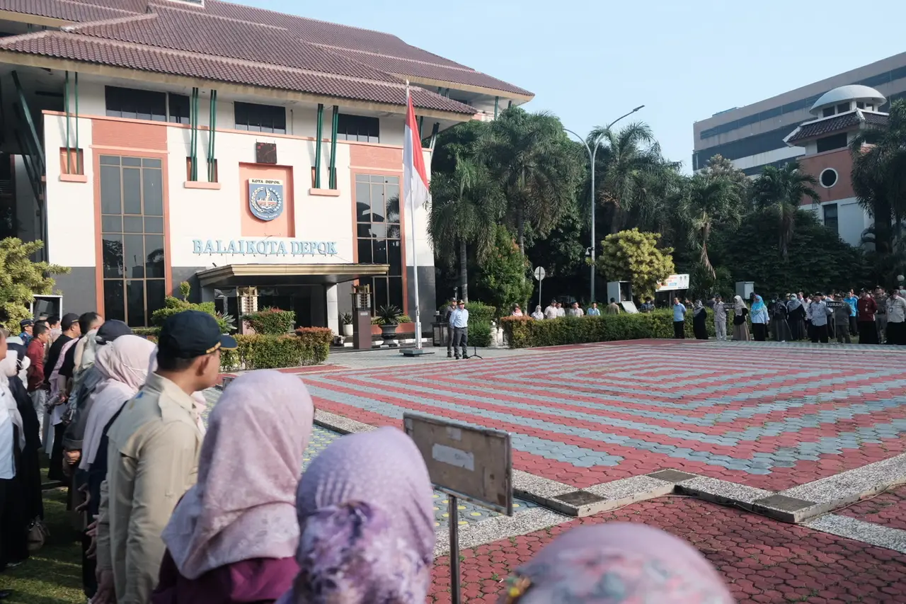 Pemkot Depok Gelar Apel Pagi Pasca Libur Lebaran 1446 H