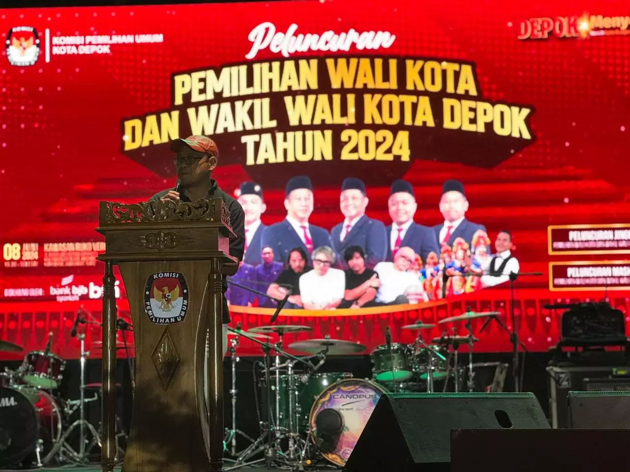 Hadiri Peluncuran Jingle dan Maskot Pilkada Depok 2024, Bang Imam: Keren Banget