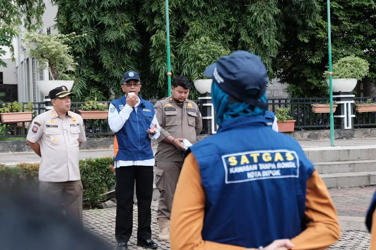 Aspemkesra Depok Pimpin Apel Persiapan Sidak KTR