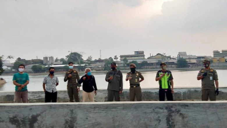 Halau Covid-19, Kelurahan Curug Gandeng Satpol PP Jaga Situ Rawa Kalong
