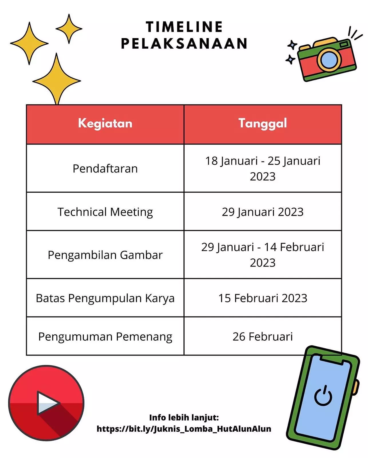 Simak Syarat Lomba Cinematic Video Profile dan Student Photography