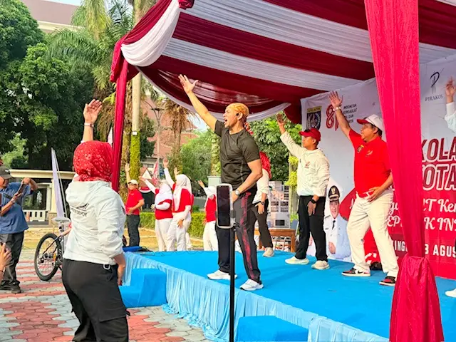 Penuh Kebersamaan, Penutupan HUT ke-81 RI di Depok Diisi Senam hingga Donor Darah