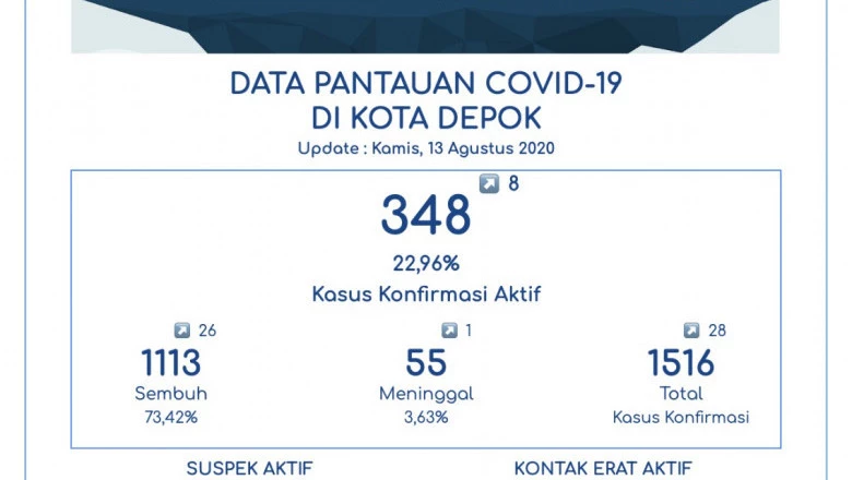 Pasien Sembuh Covid-19 di Kota Depok Jadi 1.113 Orang
