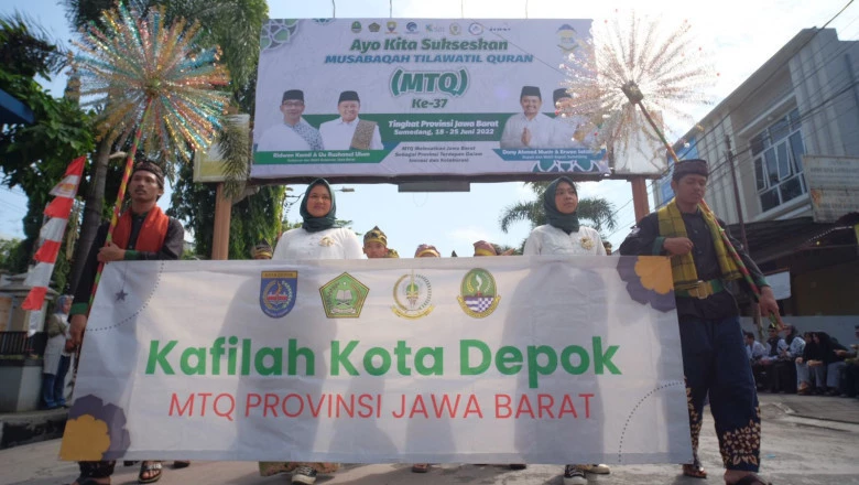 Kontingen Kota Depok Ikut Meriahkan Pawai Taaruf MTQ ke-37 Tingkat Jabar