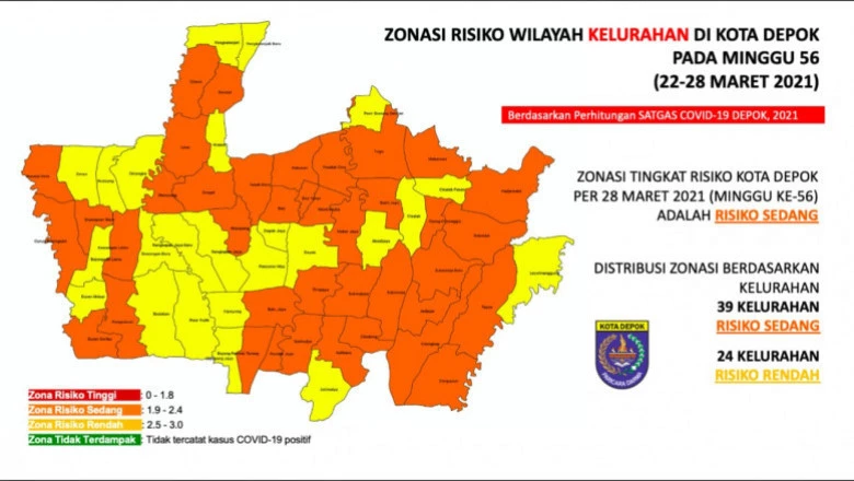 24 Kelurahan Masuk Zona Risiko Rendah Penularan Covid-19