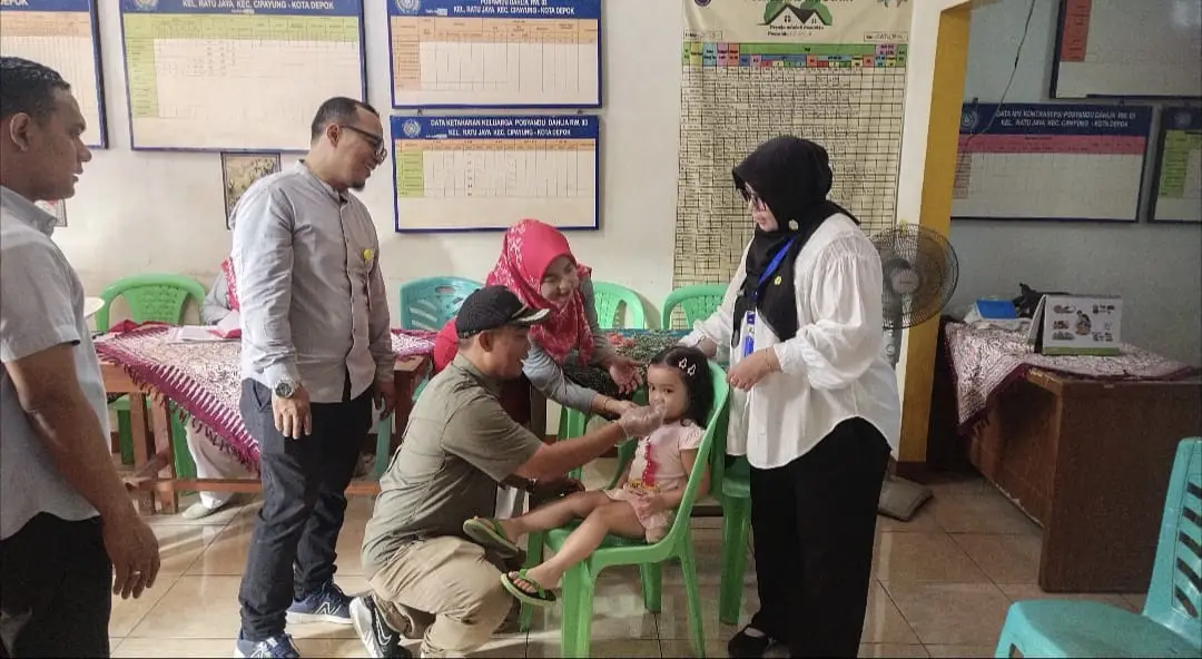 Bulan Vitamin A, Posyandu Dahlia RW 03 Ratujaya Sasar 155 Balita