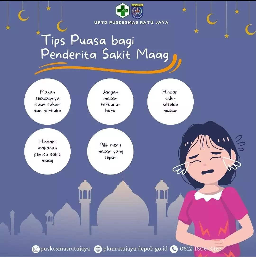 Kepala Puskesmas Ratujaya Bagikan Tips Nyaman Berpuasa Bagi Penderita Maag