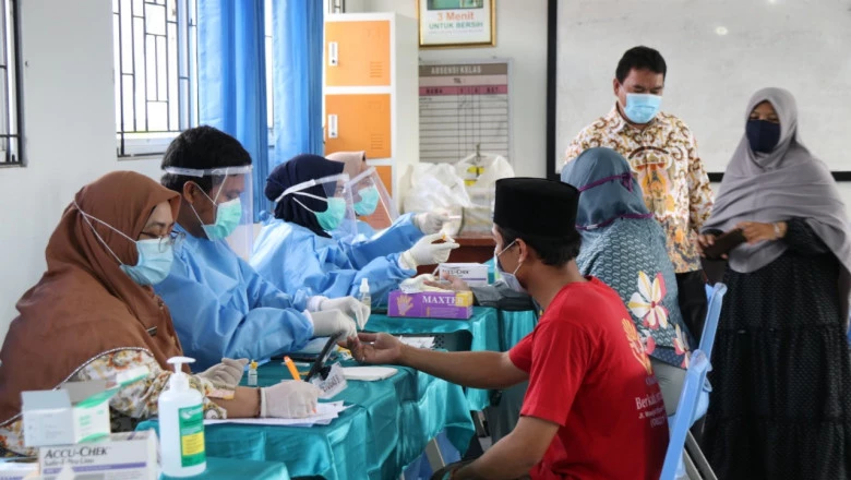 103 Pelajar dan Tenaga Pendidik Ponpes Madinatul Quran Jalani Rapid Test