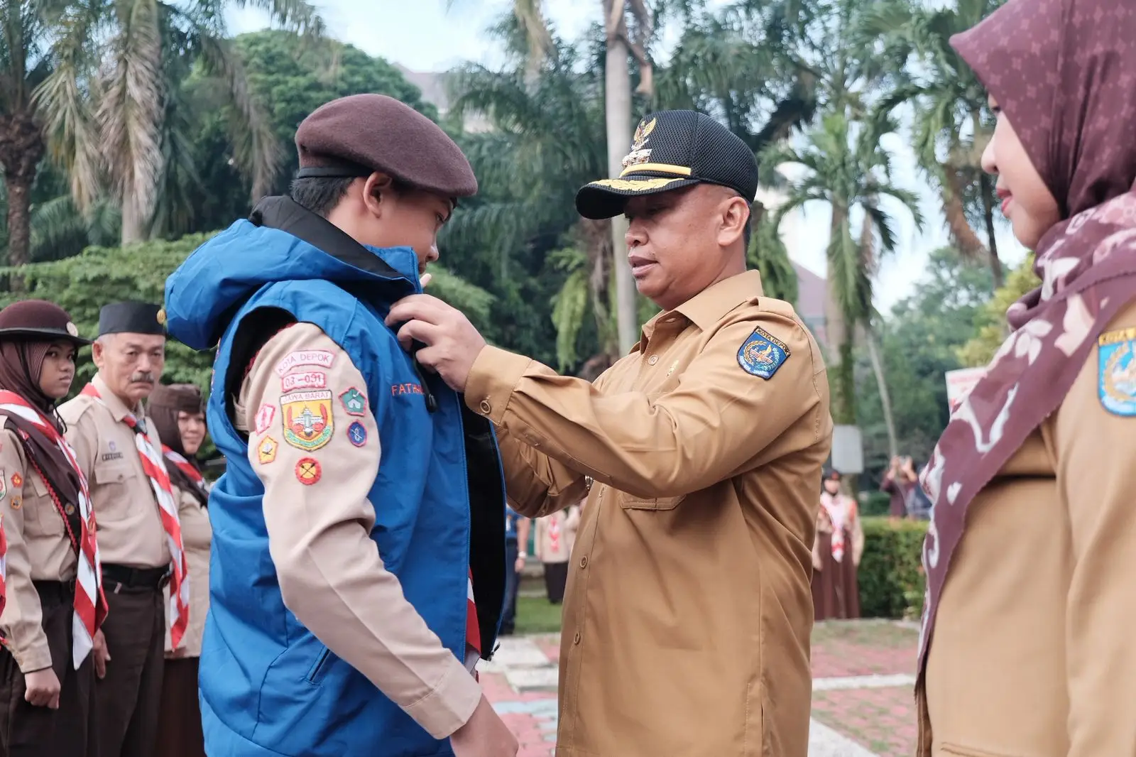Lepas Kontingen Pramuka Depok Ikut Jamda Jabar 2025, Supian Suri Titip Sejumlah Pesan