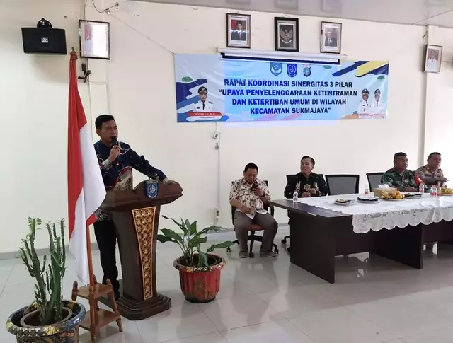 Jelang Pemilu 2024, Camat Sukmajaya Ajak Tiga Pilar Jaga Kondusivitas