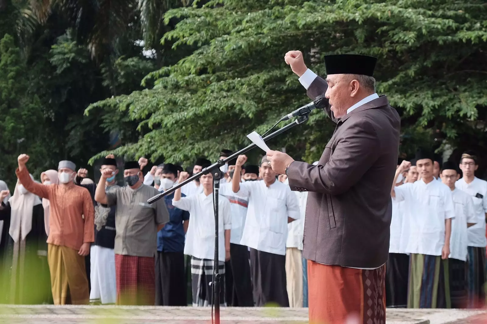 Jadi Inspektur Upacara Hari Santri 2022, Idris Bacakan Sambutan Menag RI