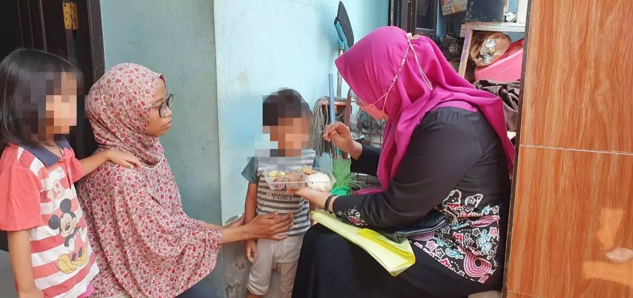 Puskesmas Beji Sisipkan Edukasi Saat Pemberian Pangan Lokal Bergizi