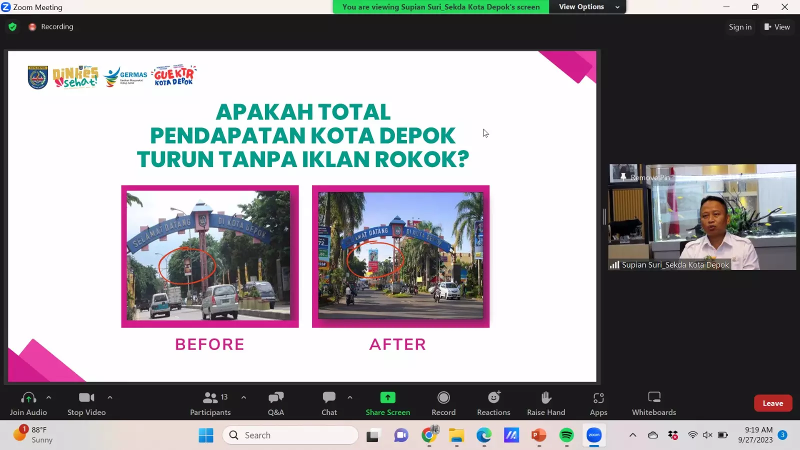 Jadi Narasumber Penguatan Implementasi Regulasi KTR di Papua, Sekda Depok Sampaikan Sejumlah Hal