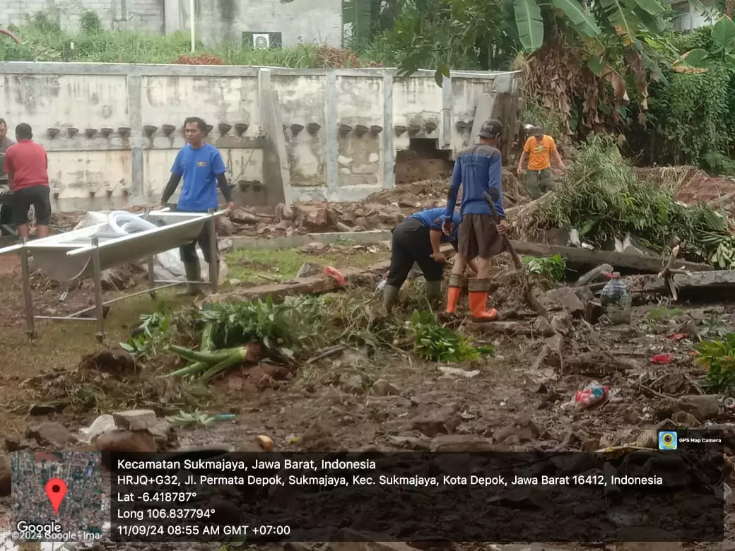 DPUPR Depok Petakan Lima Titik Banjir dan Longsor