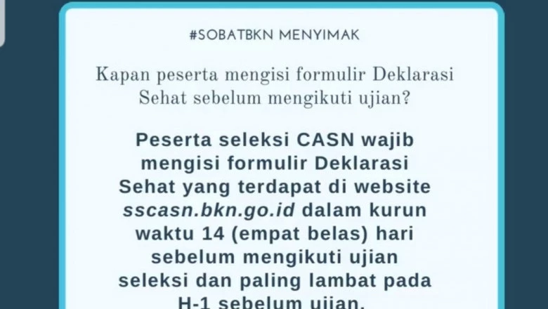 Cegah Covid-19, Peserta SKD CASN Diharuskan Mengisi Formulir Deklarasi Sehat