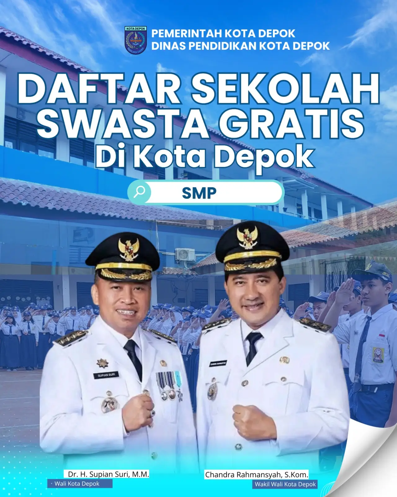 Dibuka Hari Ini, Ini 49 Rintisan Sekolah Swasta Gratis di Depok