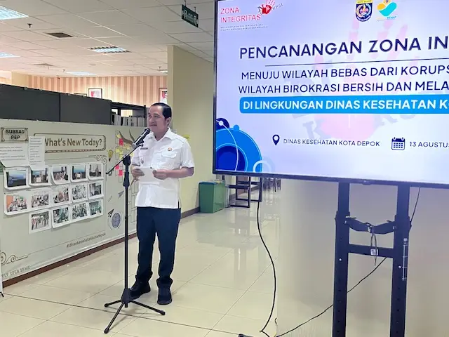 Hadiri Pencanangan Zona Integritas Dinkes, Wawalkot Depok: Harus Terus Didukung Bersama