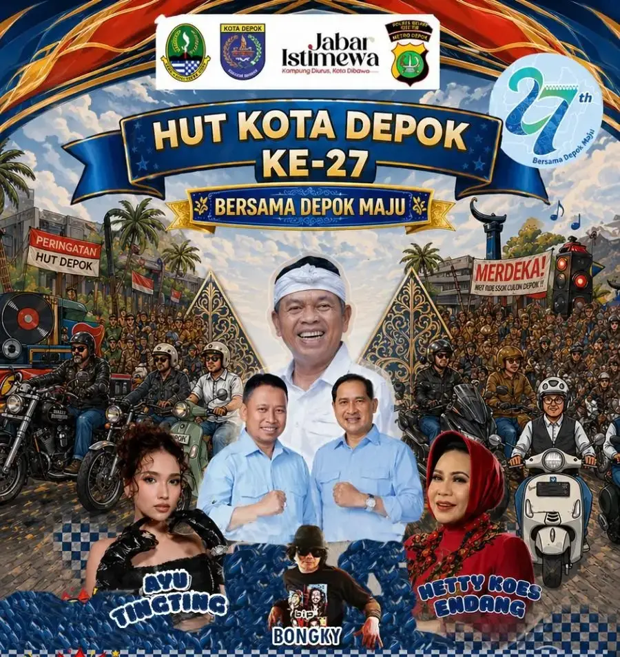 Dishub Depok Lakukan Pengaturan Lalu Lintas Rangkaian HUT ke-27 Kota Depok