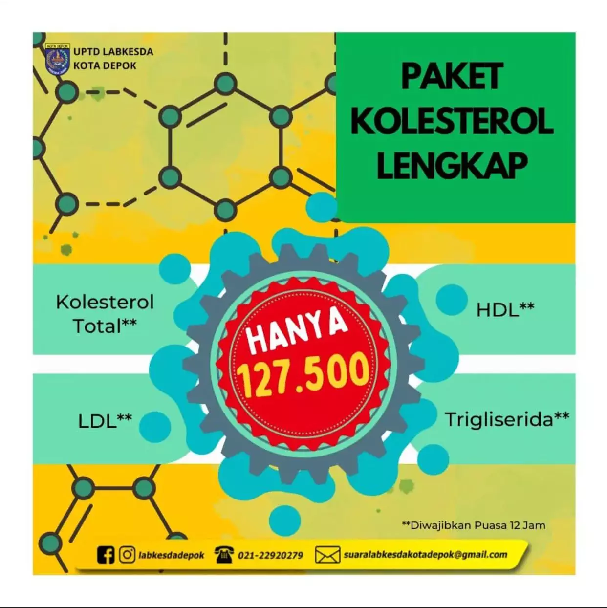 Labkesda Depok Sediakan Paket Pemeriksaan Kolesterol Lengkap