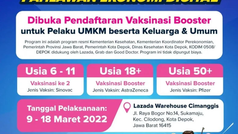 Sentra Vaksinasi Booster di Lazada Indonesia Sasar 16.700Orang