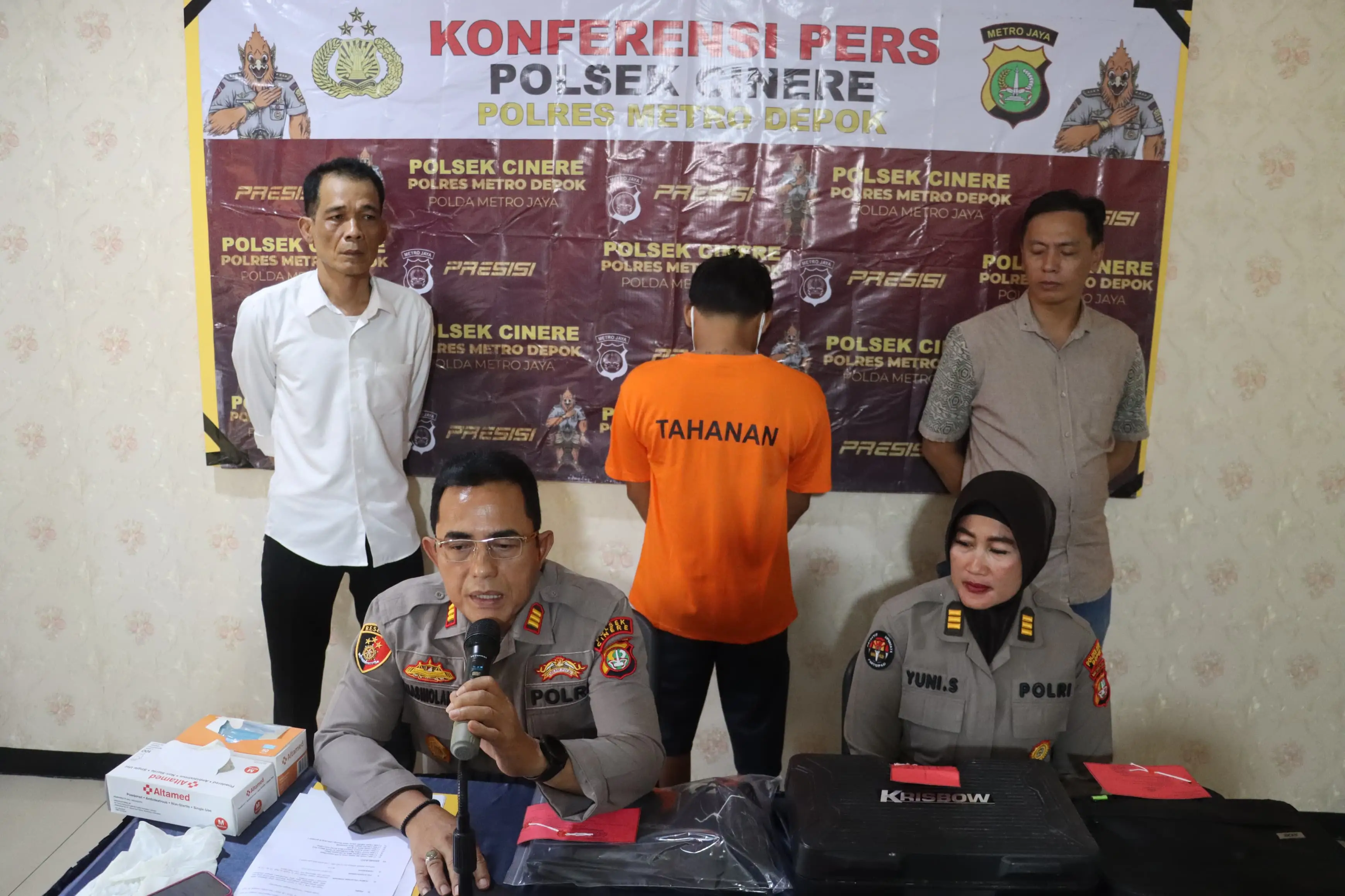 Polsek Cinere Tangkap Pelaku Pencurian Rumsong yang Ditinggal Mudik