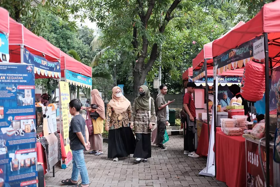 Pasar Kopi Depok Ramaikan Halaman Gedung Dekranasda