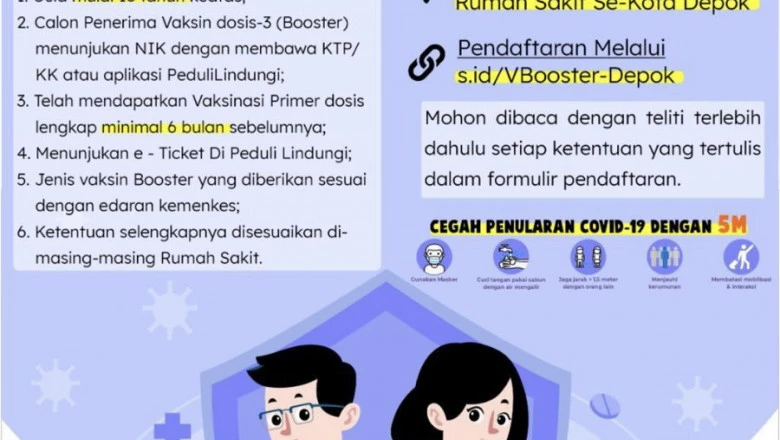 Rumah Sakit Swasta dan Pemerintah di Depok Sediakan Layanan Vaksinasi Booster