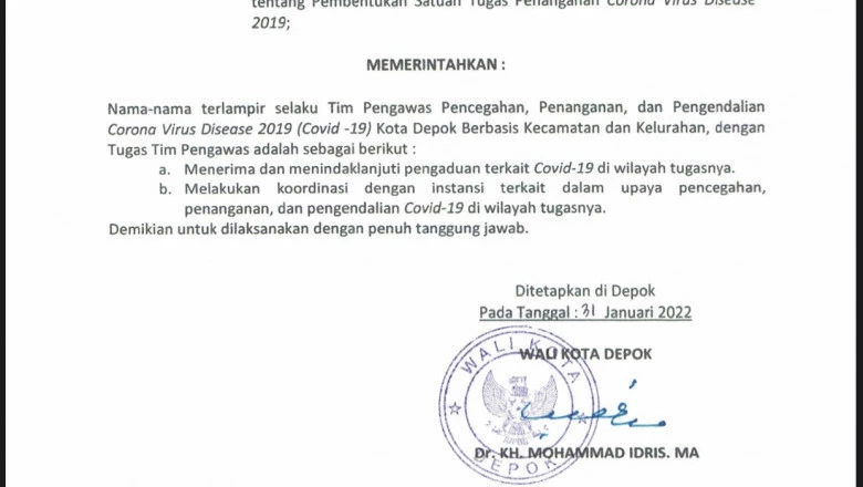 Pemkot Depok Miliki Tim Pengawas Pengendalian Covid-19 Berbasis Kecamatan dan Kelurahan, Berikut Daftarnya