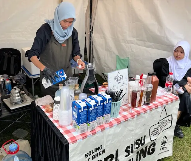 Isi Stand Festival Kuliner Kebhinekaan Depok, Alumni Pelatihan Barista Ingin Usaha Kopinya Semakin Berkembang