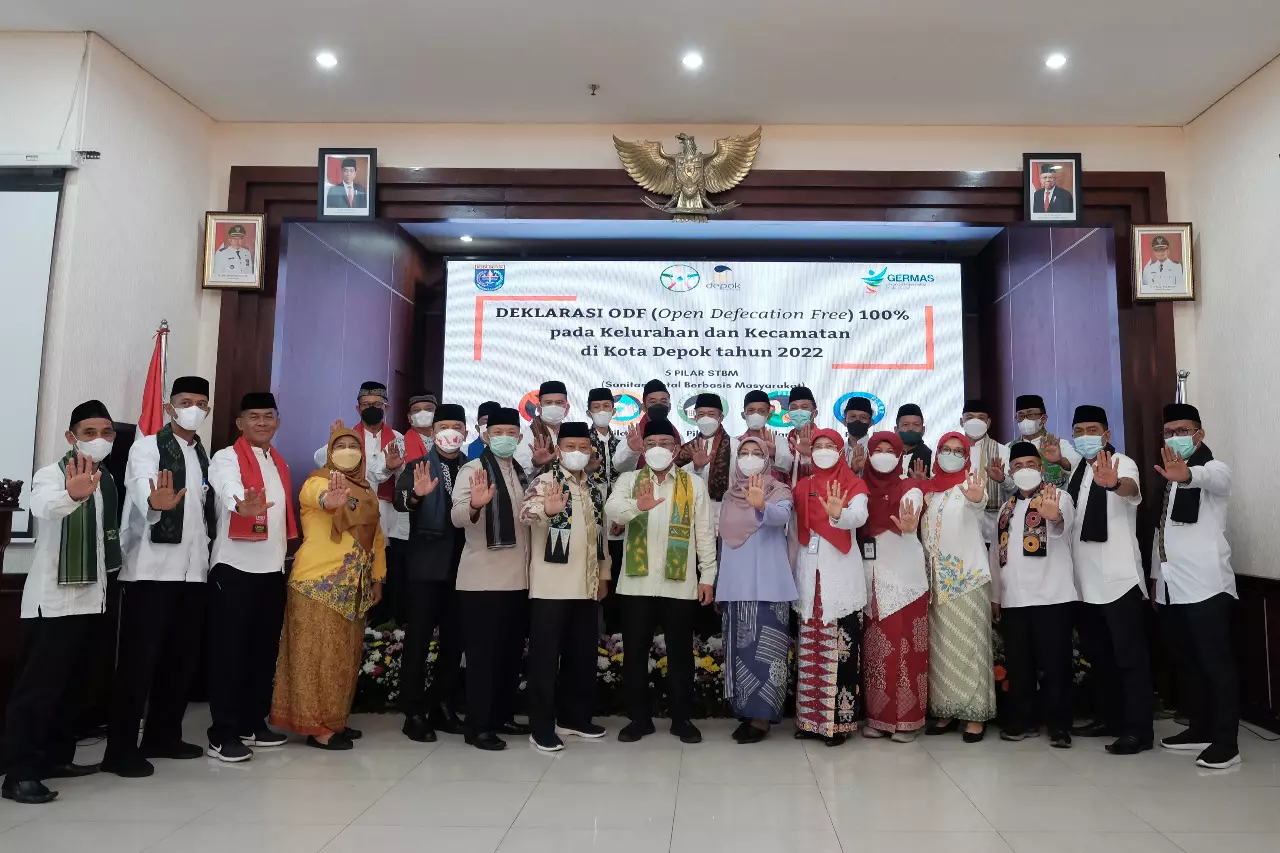 63 Kelurahan Deklarasi Bersama, Kota Depok 100 Persen ODF di 2023