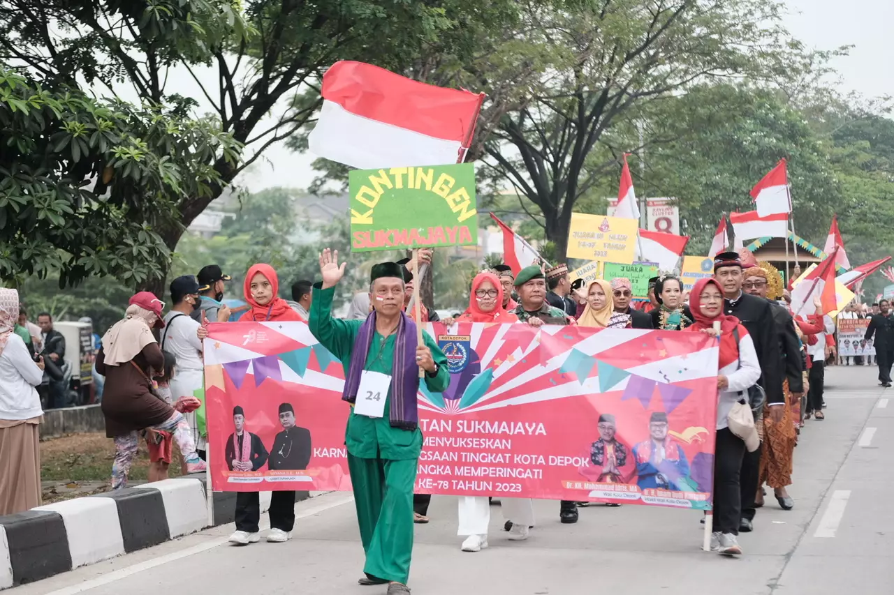 Ribuan Peserta Ramaikan Karnaval Kebangsaan HUT Ke-78 RI