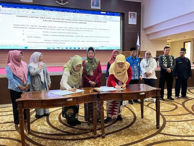 Lintas Sektor di Kota Depok Teken Komitmen Dukung Optimalisasi Pelayanan Kesehatan Catin