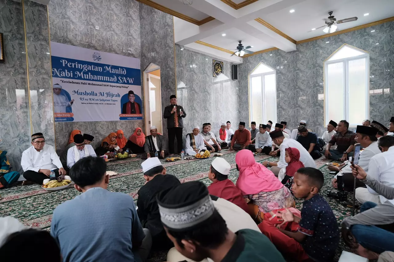 Wali Kota Hadiri Peringatan Maulid Nabi Muhammad SAW di Musala Al Hijrah Sukatani