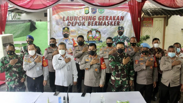 Polres Metro Depok Luncurkan Gerakan Depok Bermasker