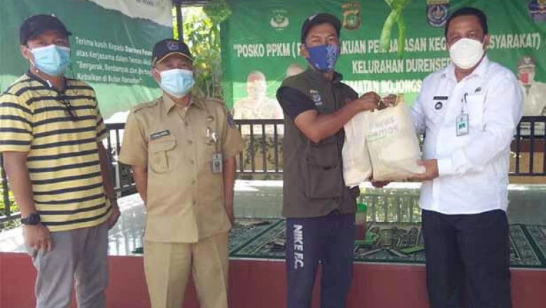 Satgas Covid-19 Duser Distribusikan 150 Paket Sembako untuk Warga Isoman