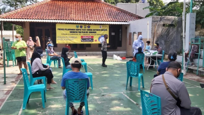 60 Warga RW 10 Pondok Petir Jalani Rapid Tes Antigen
