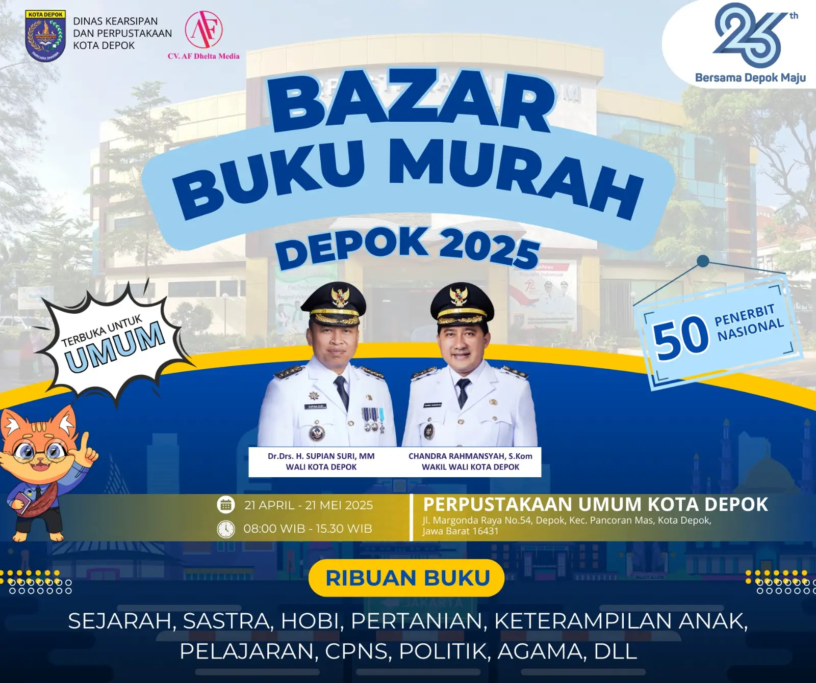 Bazar Buku Murah Meriahkan HUT ke-26 Kota Depok