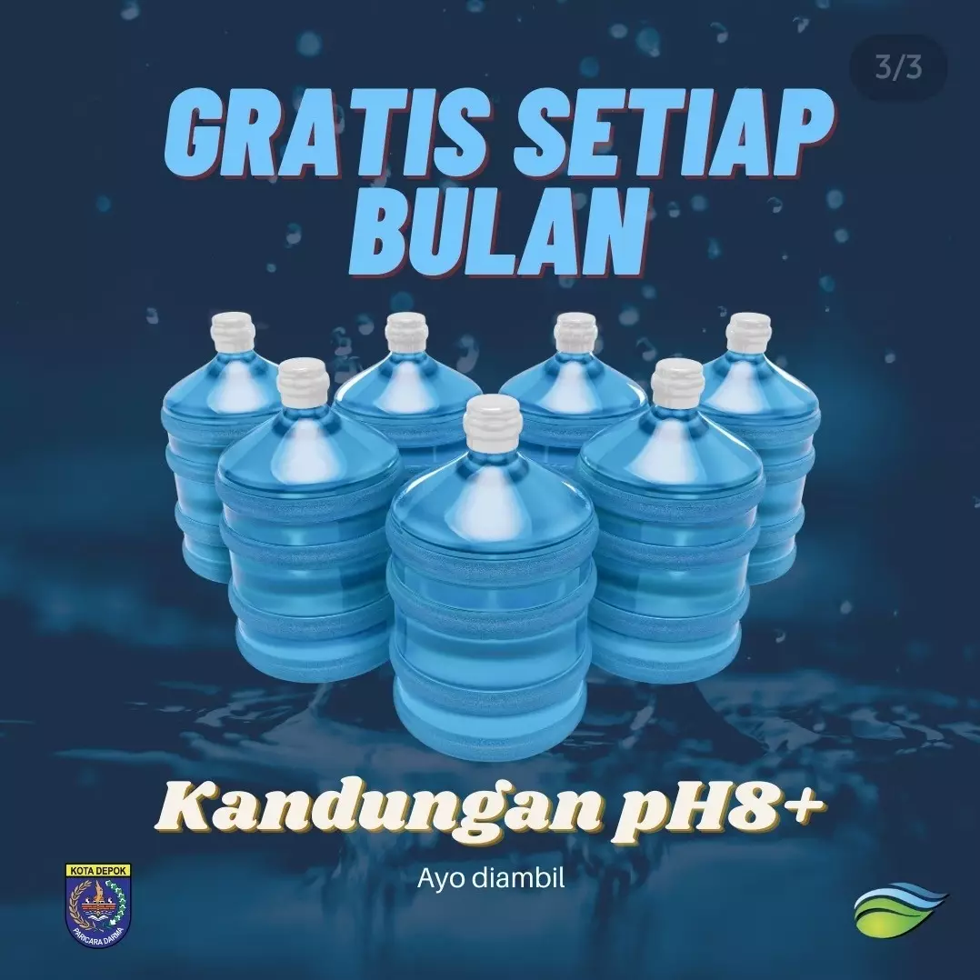 PT Tirta Asasta Depok Bagikan Empat Galon Air Minum Gratis Setiap Bulan